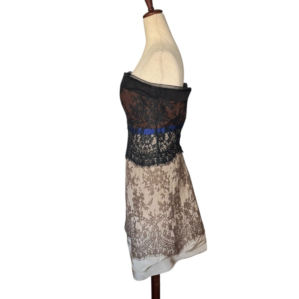 Carolina Herrera Lace Strapless Silk Dress Formal Evening Elegant sz 2 - Picture 9 of 14